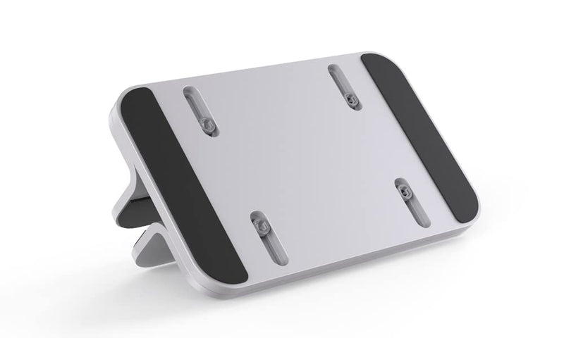 JOKItech Aluminum Laptop Vertical Stand Organizer, Sturdy Laptop Computer Holder Desktop Stand Compatible with New Retina Apple MacBook Pro/Air, Mac Mini, Apple TV and iPad Pro -Silver Silver