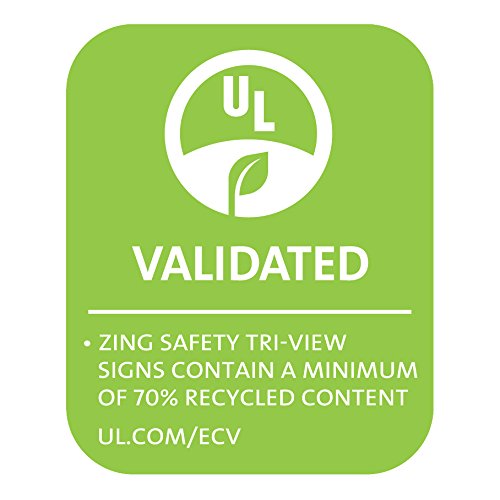 ZING 2519 Eco Safety L Sign, Eye Wash, 7Hx2.5Wx7D, Recycled Plastic 7" x 7"