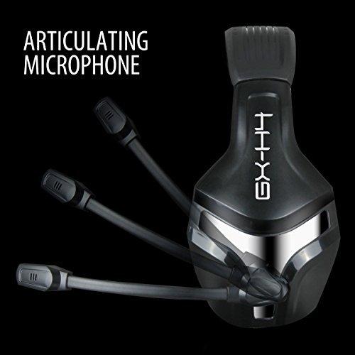 Enhance GX-H4 Computer Gaming Headset with Microphone - Braided Cable, Noise Isolating Headphones, Comfort Design Headband - Connect with 3.5mm AUX - INFILTRATE Series