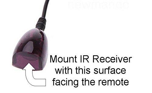 Inteset 38-56 kHz Wideband Infrared (IR) Receiver Extender Cable for Cable Boxes, DVR's & STB's. Check Compatibility.