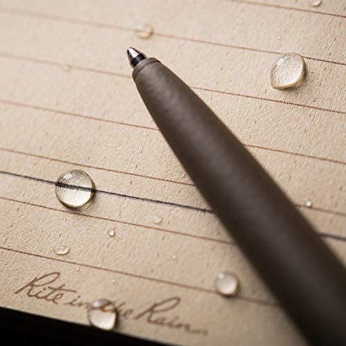 Rite in the Rain All-Weather Flat Dark Earth Metal Clicker Pen - Black Ink (No. FDE97)