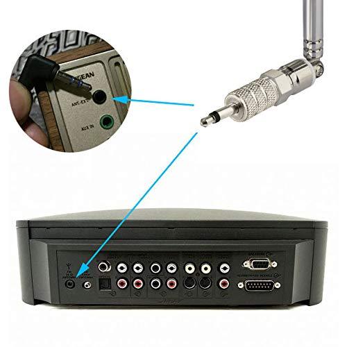 Bingfu 75 Ohm FM Antenna for Pioneer Onkyo Yamaha Marantz Indoor HD Radio FM Radio Bluetooth Home Stereo Receiver AV Audio Vedio Home Theater Receiver Power 20cm-115cm Telescopic Antenna Kit