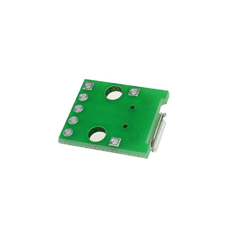 Chironal 20PCS Robot MICRO USB To DIP Adapter 5pin Female Connector B Type PCB Converter Pinboard Breadboard Switch Board SMT Mother Seat
