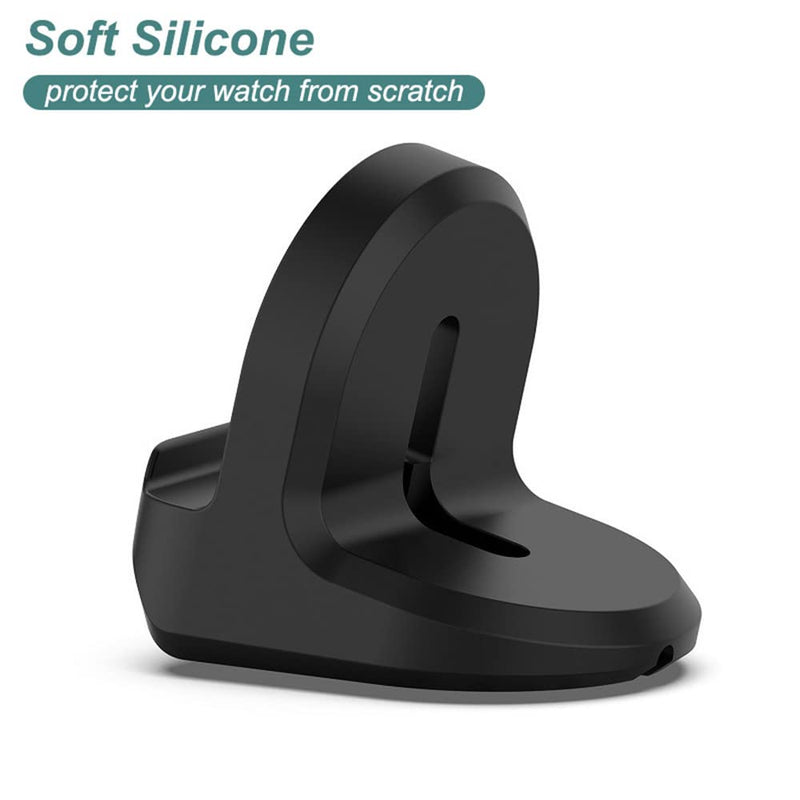 Charger Stand for Galaxy Watch 5/5 Pro, Silicone Charging Stand Dock Holder for for Samsung Galaxy Watch 5 40mm 44mm & Galaxy Watch 5 Pro 45mm (Black) Black