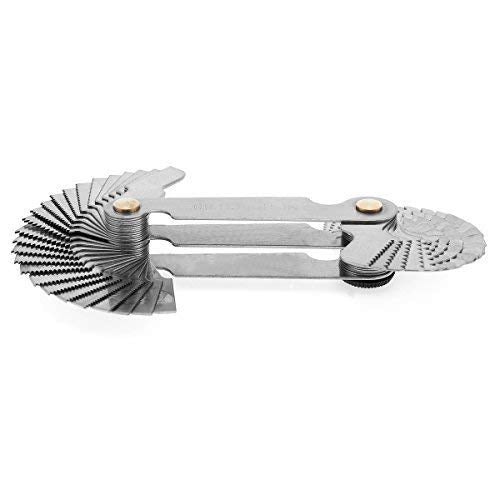 【The Best Deal】OriGlam Screw Thread Pitch Cutting Gauge Tool, Stainless Steel Metric Screw Pitc