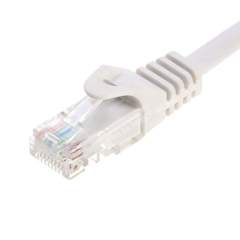Cables Direct Online Snagless Cat5e Ethernet Network Patch Cable White 25 Feet 25ft