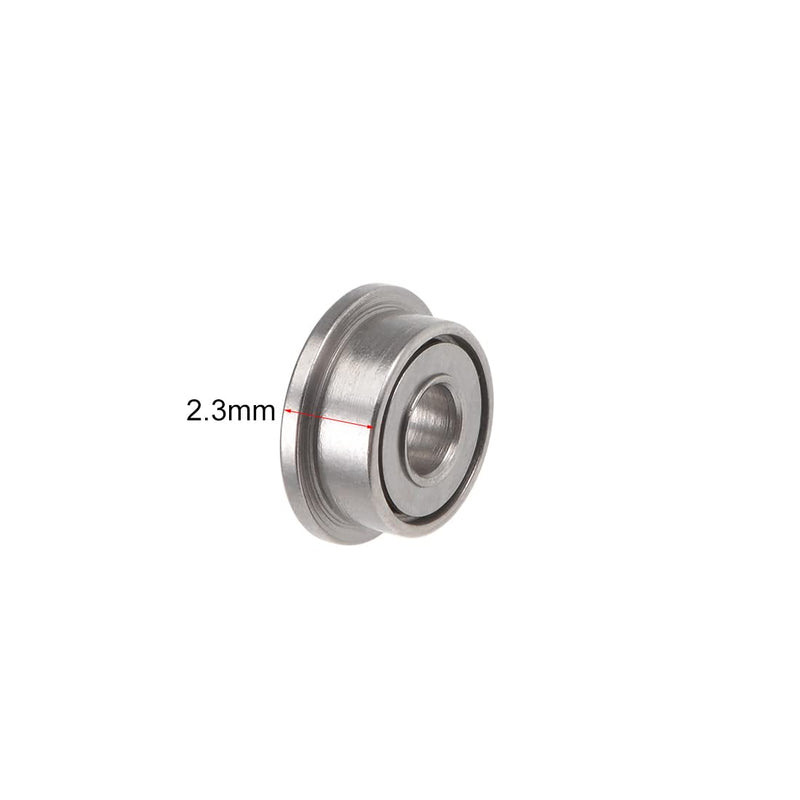 uxcell F682ZZ Flanged Ball Bearing 2mmx5mmx2.3mm Double Shielded Chrome Steel Deep Groove Bearings 20pcs