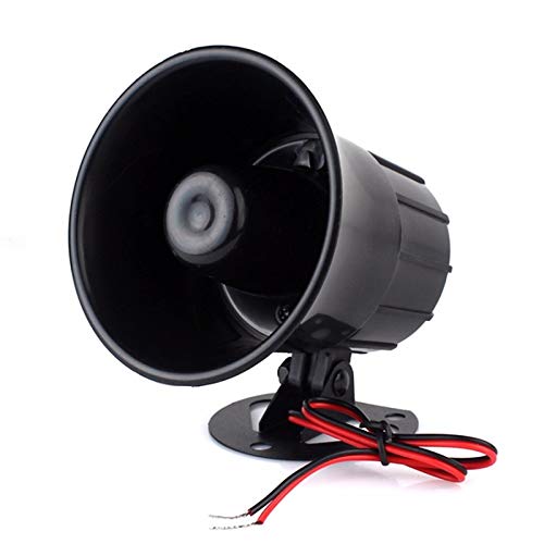 Wired Alarm Siren Horn 15W DC 6 to 12V Security Siren with Bracket for Home Security Alarm System 626 Siren
