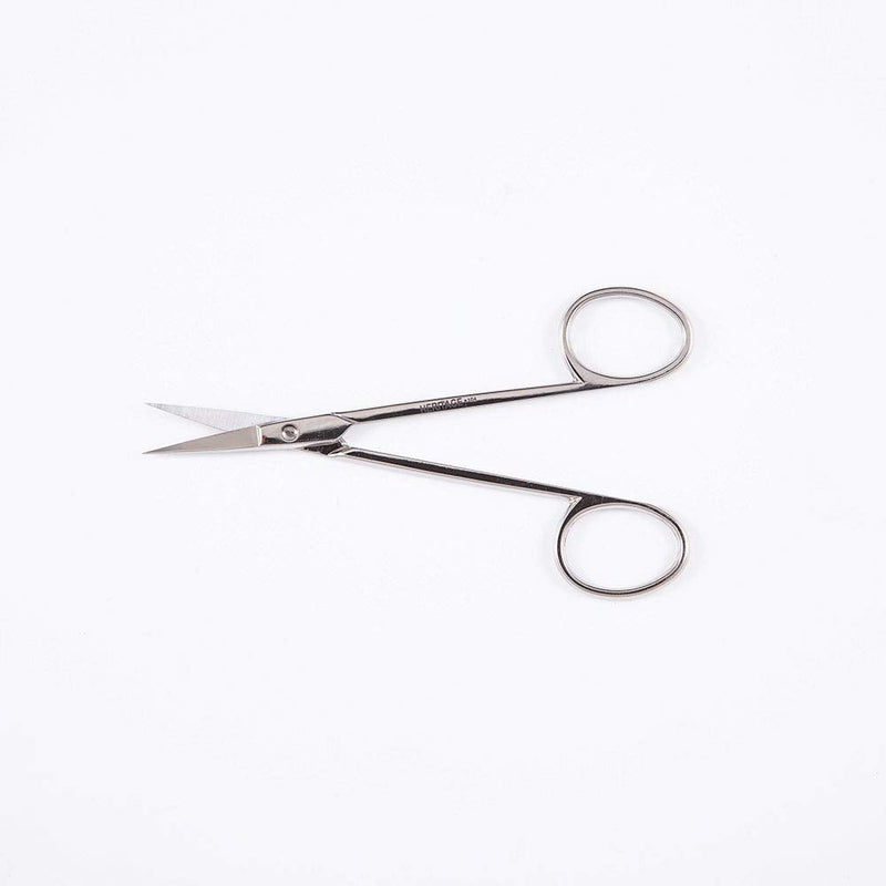 Klein Tools G104C Scissors, Embroidery Scissors with Curved Blade for Cutting Wire, Light Rubber Flashing, Filaments, More, 4-3/8-Inch