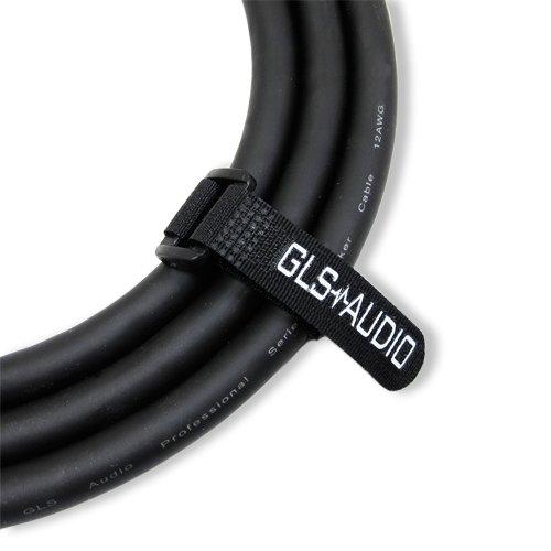 GLS Audio Speaker Cable 1/4" to 1/4" - 12 AWG Professional Bass/Guitar Speaker Cable for Amp - Black, 6 Ft. 6 Ft.
