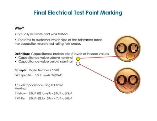 Genteq - 50 + 7.5 uF MFD x 370 VAC GE Industrial Replacement Dual Capacitor Round # C35075R / 97F9971