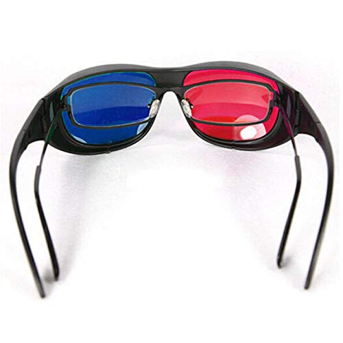 VizGiz 2 Pack 3D Glasses for TV Cyan Red Blue 3 Dimensional Glasses for Anaglyph Stereoscopic Movie Comic Book Photo Projector Computer Screen Game DVD Film Television Home Theater