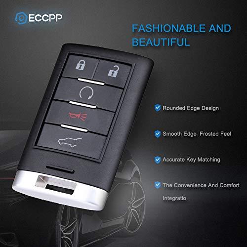 ECCPP Replacement fit for Uncut Keyless Entry Remote Control Car Key Fob Cadillac SRX/ATS/ELR/XTS NBG009768T 315MHz (Pack of 1)