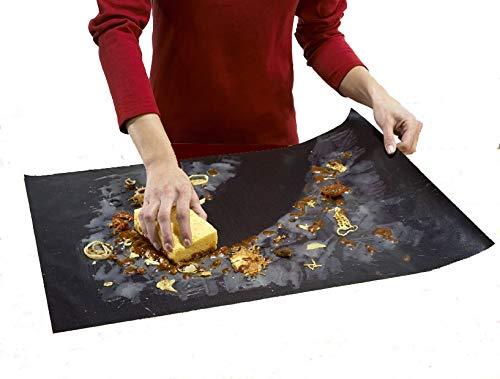 Cooks Innovations Non-Stick Oven Liner – Protect the bottom of Convection, Electric, Gas, Toaster & Microwave Ovens 1-Pack Black - Imported