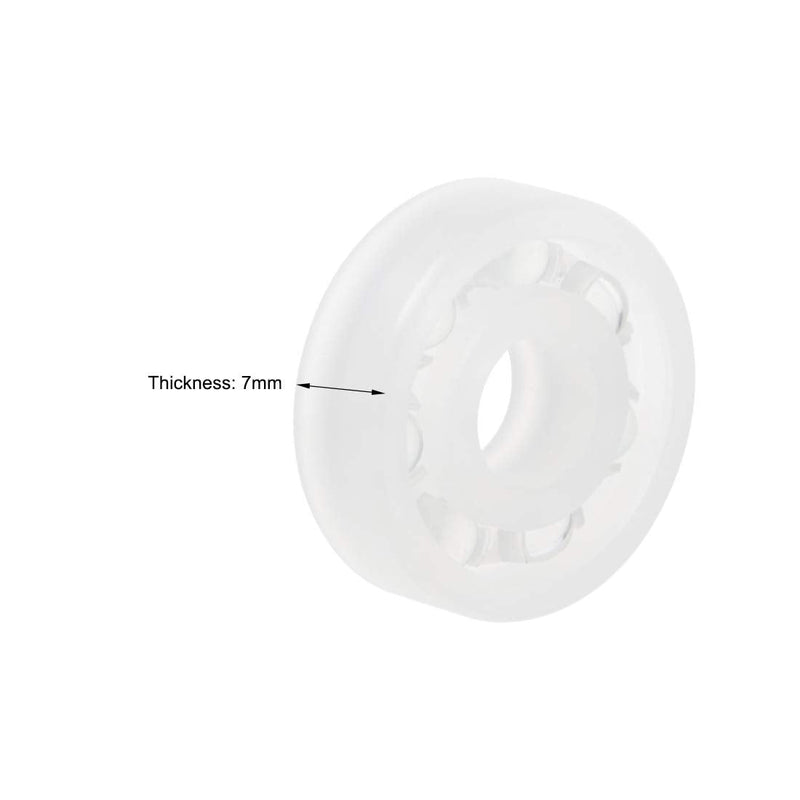 uxcell 608 PP Plastic Bearings 8x22x7mm Glass Ball Nylon Cage Pack of 5