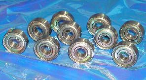 10 Bearing 608ZZ Shielded 8x22x7 Miniature Ball Bearings VXB Brand