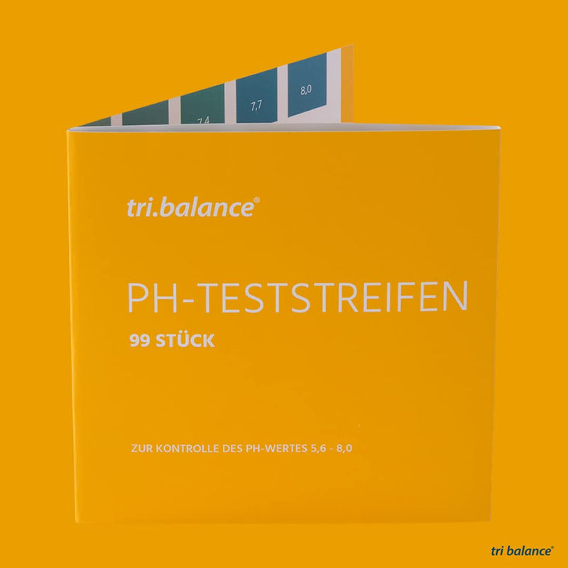tri.balance pH test strips 99 pieces - pack of 1 I measuring range 5.6-8.0 pH I pH value measurement in urine - water I control of the acid-base metabolism