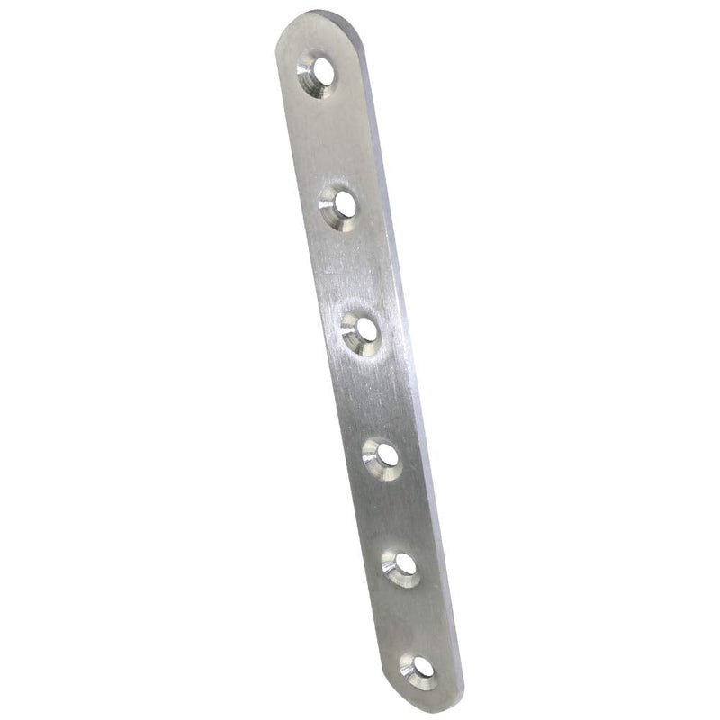 Boeray 10 pcs 156mm / 6.1" Length 6 Hole Stainless Steel Straight Corner Brackets Flat Fixing Mending Brace Plates with Fixing Screws 156mm-10pcs