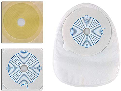 20PCS Disposable Drainable Pouches for Ostomy Bag Closed Colostomy Bags Supplies One Piece System 20PCS C001