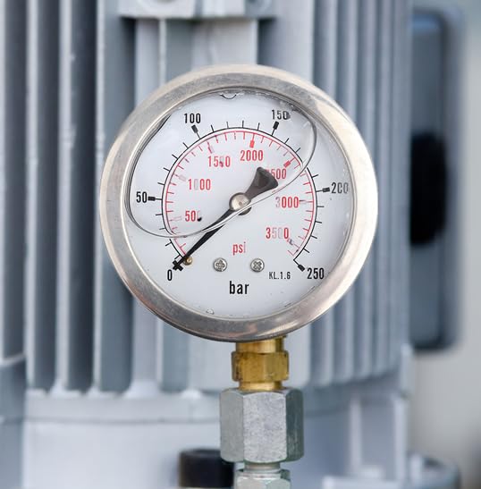 Nimomo hydraulic pressure gauge, 63 mm glycerin pressure gauge, hydraulic pressure gauge, 0-250 bar 0-3750 PSI pressure pressure gauge, glycerin pressure gauge for fuel, air, oil, liquid, water, G1/4 thread