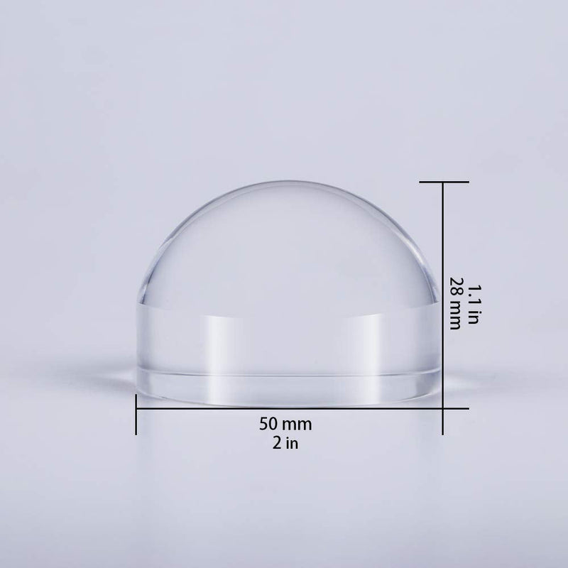 2'' Magnifying Dome - Optical Acrylic Portable Paperweight Magnifier Extremely Clear Reading Aid Magnifying Glass Dome Easy to Glide for Reading Books,Map,Newspaper and Magazine by BIJIA(50mm) …