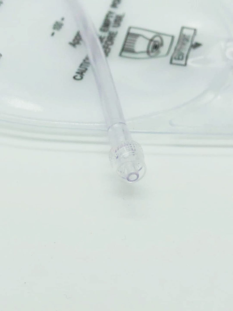 Clear 600mL Urine Drainage Bag with 20" Silicone Tube,Twist Drain Valve,nephrostomy Bag(2) 2