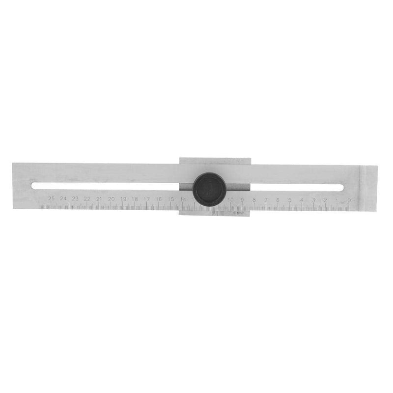 Carbon Steel Parallel Ruler Marker Gauge Precise Marking Gauge Sliding Line Ruler Durable Straight Ruler for Marking out Jobs Woodworking Industrial Carpenter(0-200)