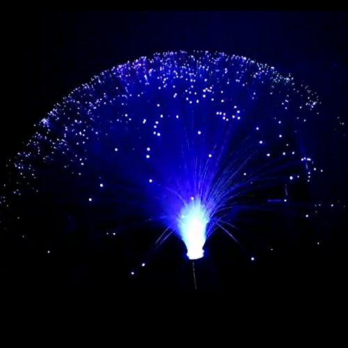 2Pcs LED Colourful Changing Fibre Fiber Optic Fountain Night Light Calming Lamp Christmas