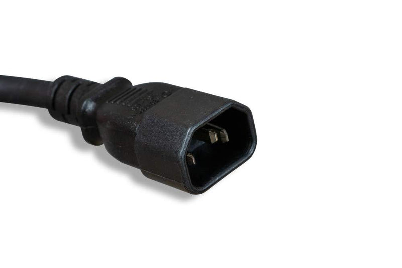 Cablelera AC Power Cord Extension, IEC320 C14 to IEC320 C19, 6', 14AWG, 15A, 250V(ZWACDFAN-06), Black 6ft