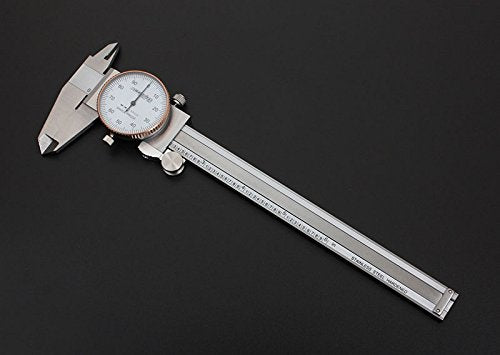 Accusize Industrial Tools 0-6 inch by 0.001 inch Precision Dial Caliper, Stainless Steel, in Fitted Box, P920-S216 0-6"