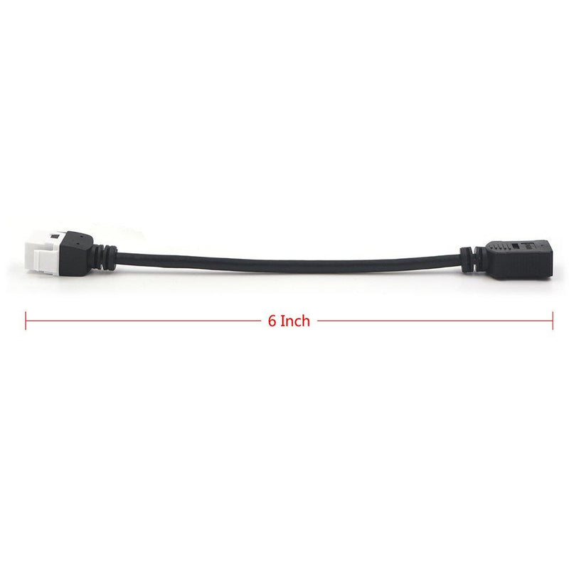 VCE 5 Pack HDMI Keystone Jack Adapter HDMI Female to Female Pigtail Extension Cable Coupler Jack-6 Inch