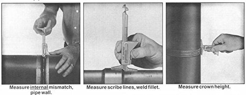 Co-link Stainless Steel HI-LO Welding Gauge Inch&Metric for Measurement of Pipe After Fit-up/Alignment Fit-Up Gap 32mm 37 1/2"