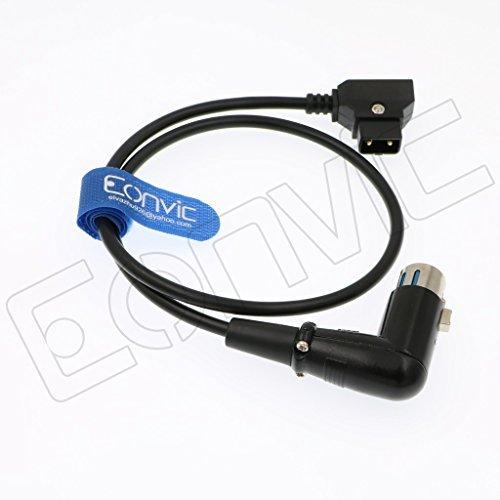 Eonvic Power Supply Battery Adapter Cable D-Tap Male to Right Angle 4 Pin XLR Female (Straight Cable) Straight Cable