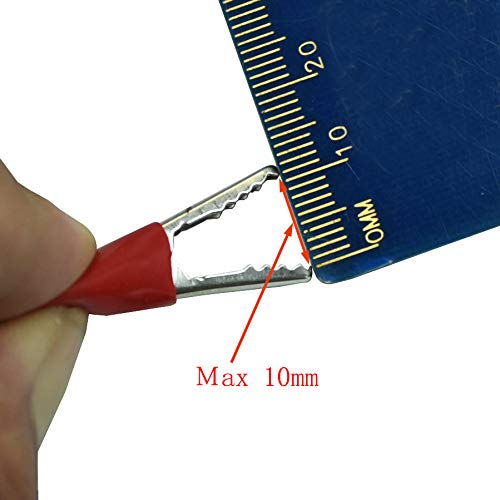 FILSHU 2 PCS 5.5x2.1mm DC Power Plug Male Connector to Dual Alligator Clip Cable 50cm DC MALE