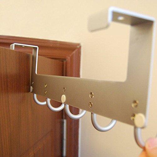 Over The Door Towel Rack Hook Holders Organizer, Anjuer Metal Coat Hanger 6 Hooks Over Door Hanger 6 hook R