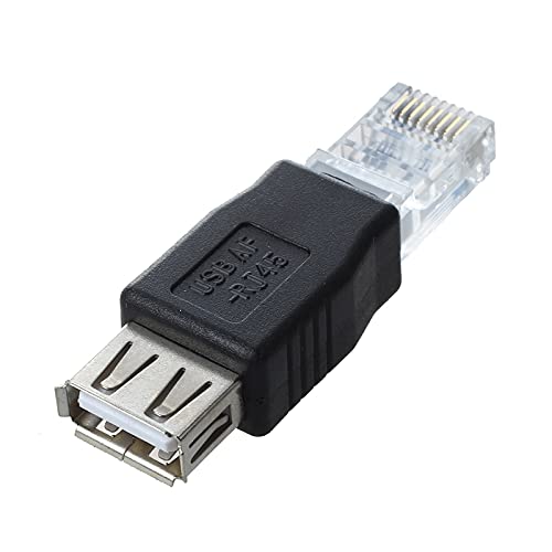 4 PCS USB to Ethernet Adapter, USB to RJ45 Adapter, 4Pack USB 2.0 Female to LAN RJ45 8P8C Male Crystal Ethernet 10Mb/100Mb Network Adapter