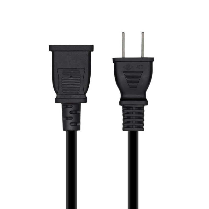 Tekit(1.6ft/0.5m) USA Outlet Saver Power Extension Cord Cable 125V 15A 2-Prong 2 Outlets for NEMA 5-15P to NEMA 5-15R,Nice Short Little Extension
