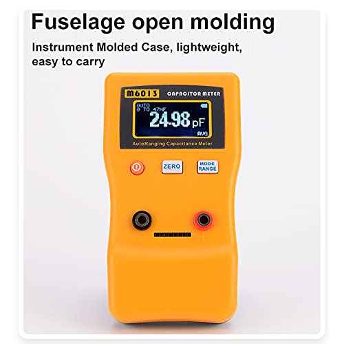 Capacitance Meter, 0.01pf to 470mf Capacitor Tester Auto-Ranging Capacitance Meter Handheld Capacitance Tester Capacitance Meter Capacitor Meter Capacitance Meters with 2 Test Clips
