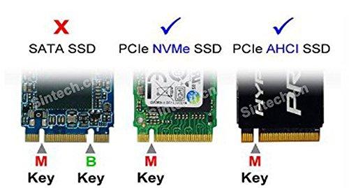 Sintech NVME PCIe,M.2(NGFF) M Key SSD to PCI-e X4 X16 Adapter Card with Heatsink,Compatible for Samsung 960 970 EVO PCIe 16X
