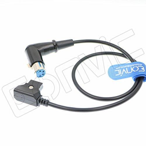 Eonvic Power Supply Battery Adapter Cable D-Tap Male to Right Angle 4 Pin XLR Female (Straight Cable) Straight Cable