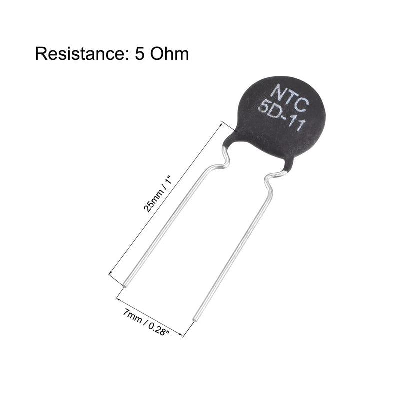 sourcing map Pack of 20 NTC Thermistor Resistors Inrush Current Limiter 5D-11 4A 5 Ohm de