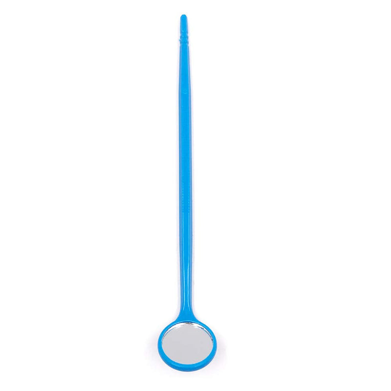 TENFLY 100pcs Disposable Dental Exam Mouth Mirrors Oral Dental Mirror Plastic Dental Instrument (Blue)