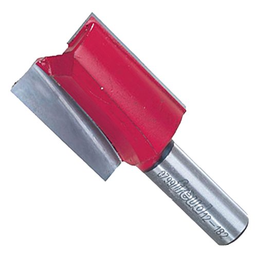 Freud-Diablo 1-1/4" (Dia.) Double Flute Straight Bit with 1/2" Shank (12-182), Red, One Size 1-1/4-Inch Diameter by 1-1/2-Inch Double Flute Straight Router Bit