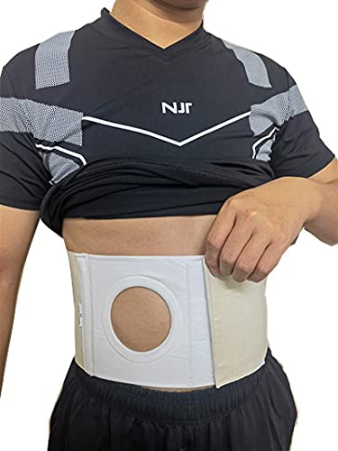 Realmedi Unisex Ostomy Abdominal Binder Opening 3.14 Ostomy Belt Hernia Colostomy Belt Colostomy Bag Support Stoma Support Wrap S 33.46 37.40 inches S 33.46 37.40 Inch S: 33.46-37.40 Inch