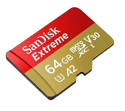 SanDisk Extreme 64GB (2 Pack) MicroSD Memory Card for DJI Mavic Mini 2, Mavic Mini, Mavic Air 2 Drone - C10 A2 V30 SDXC (SDSQXA2-064G-GN6MN) Bundle with (1) Everything But Stromboli Micro Card Reader
