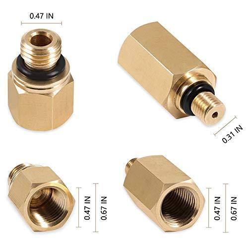 QISF 4Pcs/Set 6.0 IPR Valve Socket & High Pressure Oil Pump Air Test Fitting Tool + Oil Rail Adapters Leak Test Kit for 6.0L Powerstroke Diesel Engine