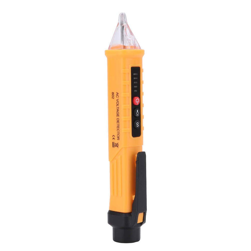 Test Pencil Electric Meter Voltage Detector High Accuracy Sensitivity Tester Pen High Precision Smart Electroscope with Dual Voltage Range 48 to 1000V 12 to 1000V for Line Detection(Yellow)