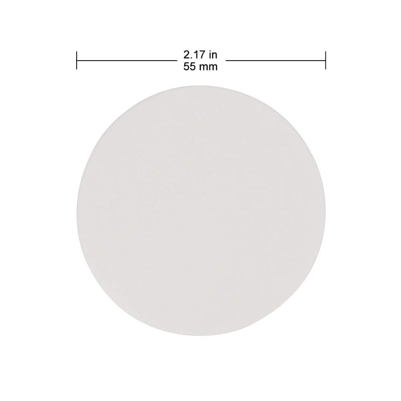 Labasics Quality filter paper round, cellulose filter paper with 55 mm diameter and a filtration speed of 20 microns, pack of 100 pieces 55 mm diameter white