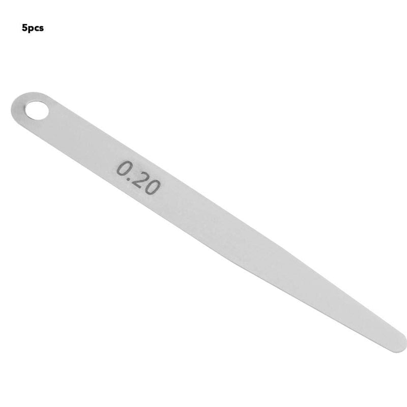5pcs Feeler Gauge 0.2 Thickness Feeler Gauge Metric Filler Thickness Gage Measurement Tool(0.2)