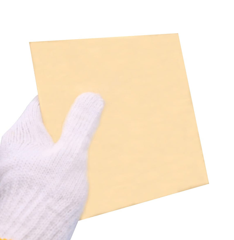 Daseyyue 3 Pcs C280 Brass Sheet, 6" x 6", 24 Gauge(0.02"/0.51mm) Thickness, No Scratches, Protective Film on Both Sides